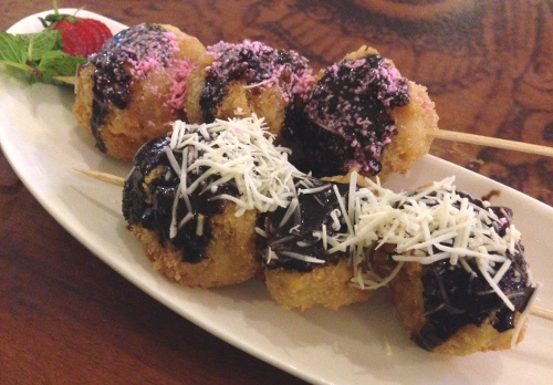 Sate Pisang Goreng Coklat Keju Kudapan Jaman Now