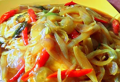 Telur Ceplok Masak Asam Manis Plus  Blimbing Wuluh Enak Mantap